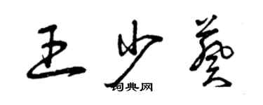 曾庆福王少葵草书个性签名怎么写