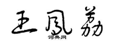曾庆福王凤荔草书个性签名怎么写