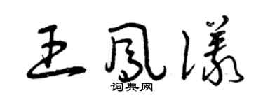 曾庆福王凤仪草书个性签名怎么写