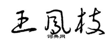 曾庆福王凤枝草书个性签名怎么写