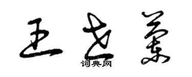 曾庆福王世兰草书个性签名怎么写