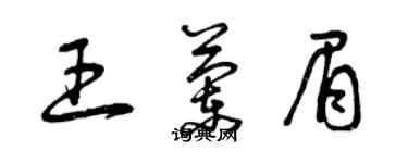 曾庆福王兰眉草书个性签名怎么写