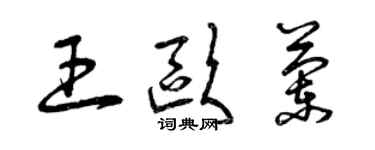 曾庆福王欧兰草书个性签名怎么写
