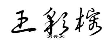 曾庆福王彩榕草书个性签名怎么写