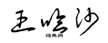 曾庆福王哈沙草书个性签名怎么写
