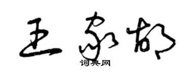 曾庆福王家胡草书个性签名怎么写