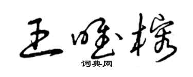 曾庆福王唯榕草书个性签名怎么写