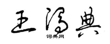 曾庆福王冯典草书个性签名怎么写