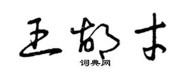 曾庆福王胡才草书个性签名怎么写