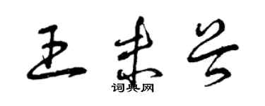曾庆福王未谷草书个性签名怎么写