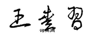 曾庆福王爱习草书个性签名怎么写