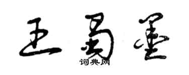 曾庆福王蜀墨草书个性签名怎么写