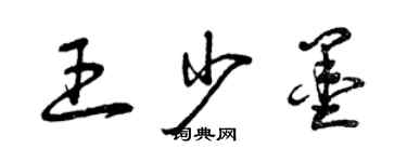 曾庆福王少墨草书个性签名怎么写