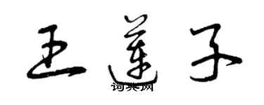 曾庆福王莲子草书个性签名怎么写