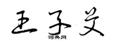 曾庆福王子艾草书个性签名怎么写