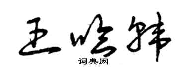 曾庆福王哈韩草书个性签名怎么写