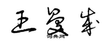 曾庆福王曼成草书个性签名怎么写