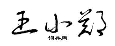曾庆福王小郑草书个性签名怎么写