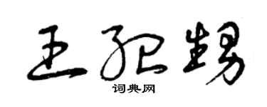 曾庆福王纪甥草书个性签名怎么写