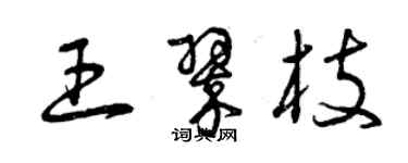 曾庆福王翠枝草书个性签名怎么写