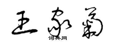 曾庆福王家菊草书个性签名怎么写