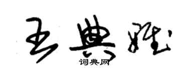 朱锡荣王典雅草书个性签名怎么写