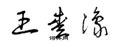 曾庆福王爱豫草书个性签名怎么写