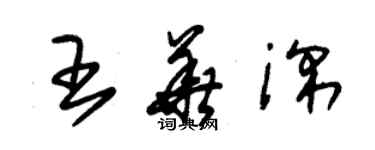 朱锡荣王华深草书个性签名怎么写