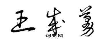 曾庆福王成蔓草书个性签名怎么写