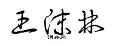 曾庆福王沫林草书个性签名怎么写