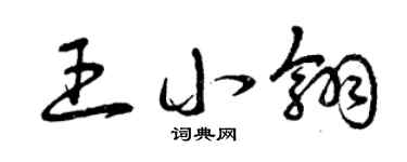 曾庆福王小翎草书个性签名怎么写