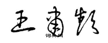 曾庆福王肃频草书个性签名怎么写