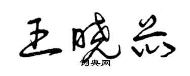 曾庆福王晓芯草书个性签名怎么写