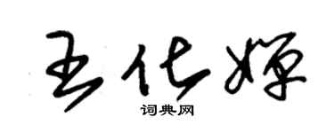朱锡荣王化婵草书个性签名怎么写