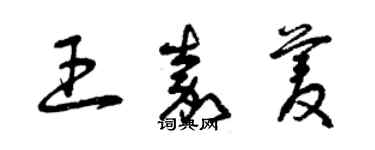 曾庆福王嘉菱草书个性签名怎么写
