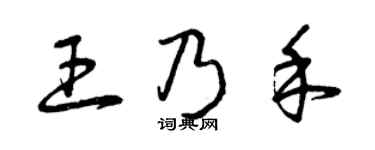 曾庆福王乃禾草书个性签名怎么写