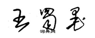 朱锡荣王蜀墨草书个性签名怎么写