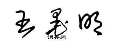 朱锡荣王墨明草书个性签名怎么写