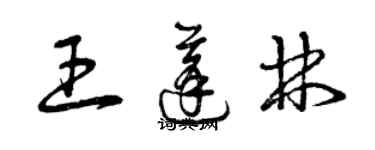 曾庆福王蓬林草书个性签名怎么写