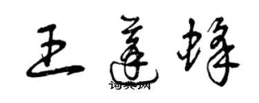 曾庆福王蓬蜂草书个性签名怎么写