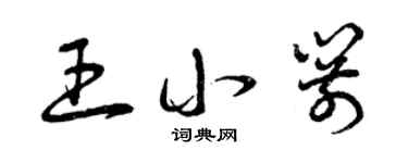 曾庆福王小箭草书个性签名怎么写