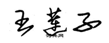 朱锡荣王莲子草书个性签名怎么写
