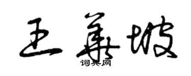 曾庆福王华坡草书个性签名怎么写