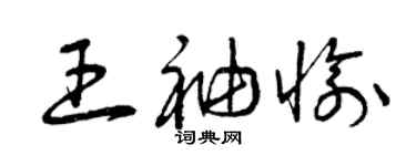曾庆福王袖愉草书个性签名怎么写