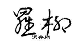 曾庆福罗柳草书个性签名怎么写