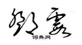 曾庆福邓霞草书个性签名怎么写