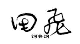 曾庆福田飞草书个性签名怎么写