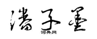 曾庆福潘子墨草书个性签名怎么写