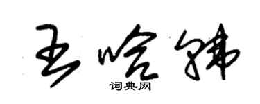 朱锡荣王哈韩草书个性签名怎么写