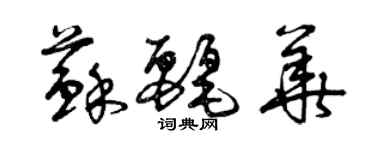 曾庆福苏丽华草书个性签名怎么写